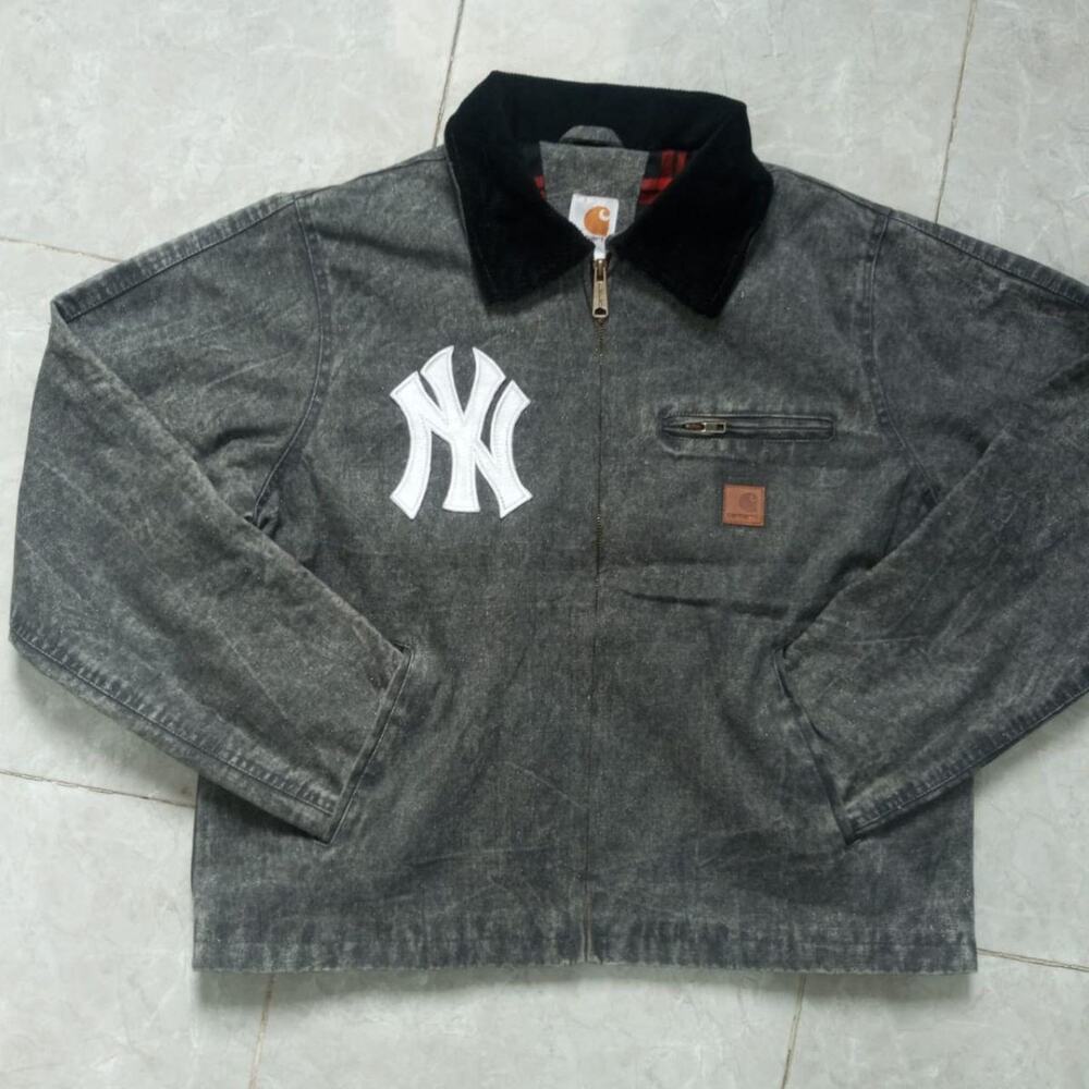 Carhartt Acid-wash Reworked Detroit Jacket XL Full Zip Long Sleeve